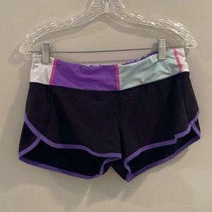 lululemon running shorts, gently worn, size 6